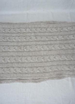 Зимний объемный снуд шарф хомут восьмерка машинной вязки в "косы"