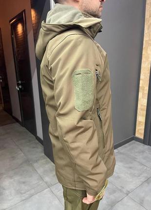 Куртка тактична wolftrap, softshell, колір олива, розмір l, зимова флісова куртка для військових3 фото