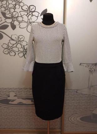 Вискозное трикотажное платье миди