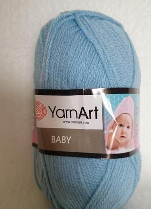 Пряжа yarnart baby, виробництво туреччина, колір блакитний