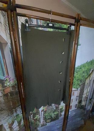 Юбка миди в рубчик с пуговицами