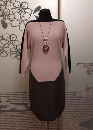 Итальянское коттоновое плотное платье миди