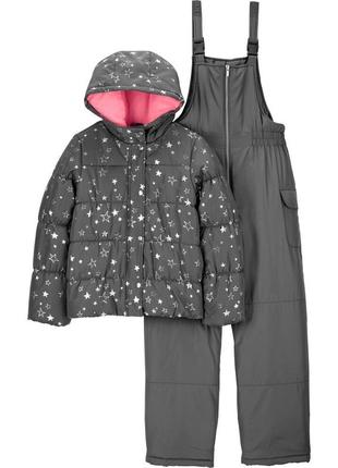 Carters зимний комбинезон для девочки полукомбинезон stars