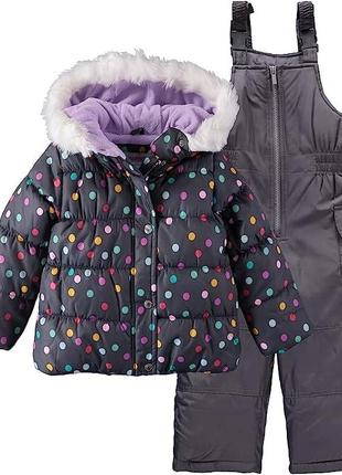Carters зимний комбинезон для девочки полукомбинезон color ball