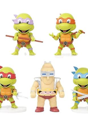 Набір міні-фігурок черепашки-ніндзя 5в1, 8-10 см - tmnt