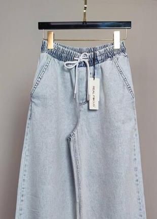 Жіночі широкі демісезонні джинсові штани2 фото