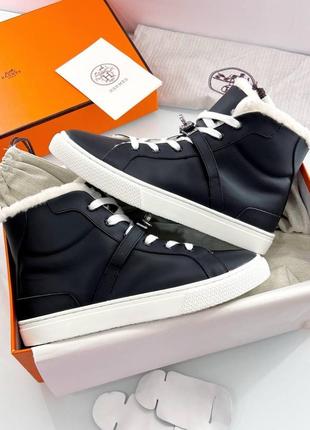 Кроссовки зимние в стиле hermes