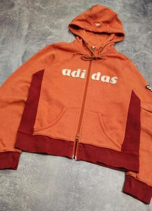 Стильна жіноча y2k зіпка адідас три полоски adidas адидас винтаж кофта з капюшоном