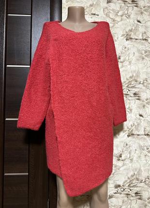 Яркий, тёплый кардиган с альпакой, букле, one size, reinders