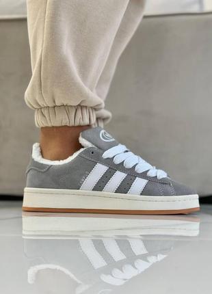 Жіночі кросівки adidas campus grey fur