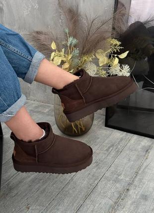 UGG Kids Shearling-Stiefel mit Schleife Braun