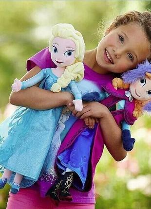 Мягкая кукла эльза, анна 38 см, новая