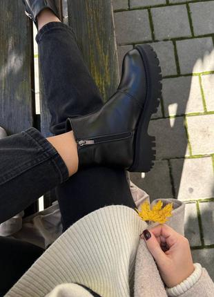 Зимние кожаные ботиночки