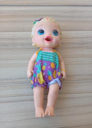Кукла baby alive dolls малышка блондинка и снеки