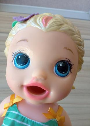 Кукла hasbro baby alive малышка блондинка и снеки2 фото