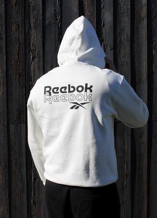 Худи мужское худи мужественное reebok identity brand proud hoodie white 100075311 кофта с капюшоном 90188958