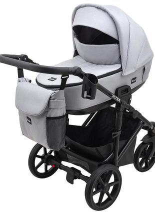 Коляска 2 в 1 bair ultra soft u-218 серый2 фото