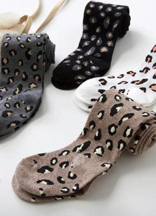 Леопардовые колготки для девочки