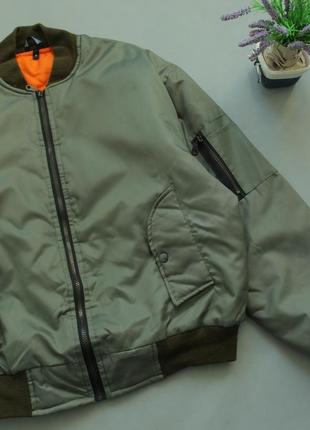 Бомбер куртка чоловічий зелений хакі м масивний оверсайз вільна посадка ма 1 ma 1 cwu...