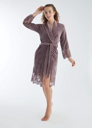 Халат женский nusa хлопок/бамбук модель 0383-1 gulkurusu, s