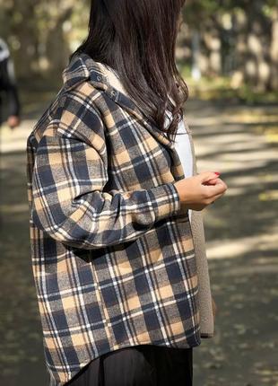 Утеплена сорочка ,клітинка тедді