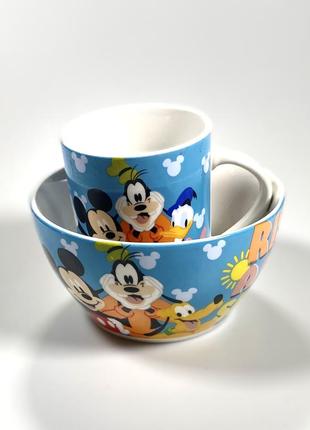 Набори дитячого посуду disney чашка та тарілка5 фото