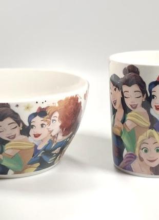 Набори дитячого посуду disney чашка та тарілка2 фото