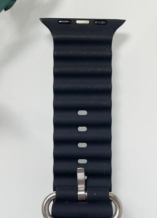 Силіконовий ремінець для smart watch ocean band 42/44/45/49 (чорний)