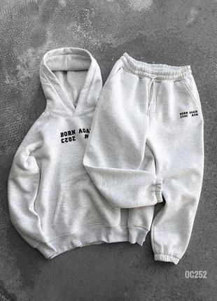 Мужской флисовый спортивный костюм