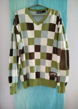 Чоловічий одяг/ брендова кофта пуловер 💚 46/48 розмір, 100% cotton
