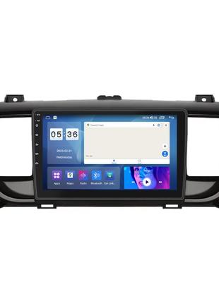 Штатна магнітола lesko peugeot traveller i 2016-н.в. ips 9" 2/32gb carplay 4g wi-fi gps prime пежо травелер