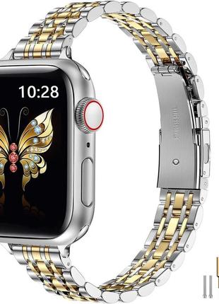 Тонкий металлический ремешок miohhr для apple watch 41 мм 40 мм 38 мм