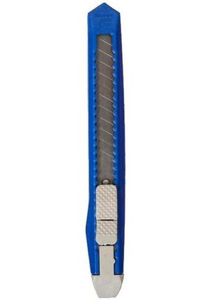 Нож канцелярский 804 13 х 2 см лезвие 9 мм blue pokuponline