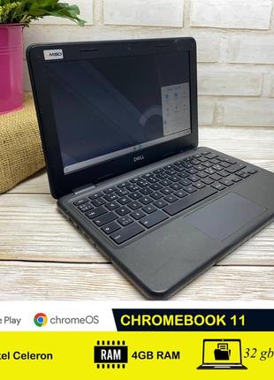 Хромбук б/у делл ноутбук dell chromebook 3180 celeron 4 гб / 32 гб / акб 7 часов нетбук хром бук нетбук