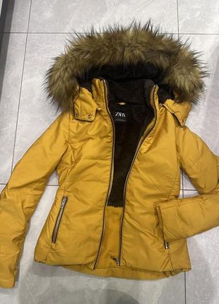 Зимняя куртка из натурального пуха zara