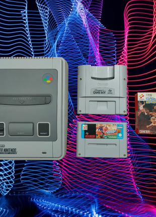 Ігрова приставка super nintendo + super game boy + 2 картриджа