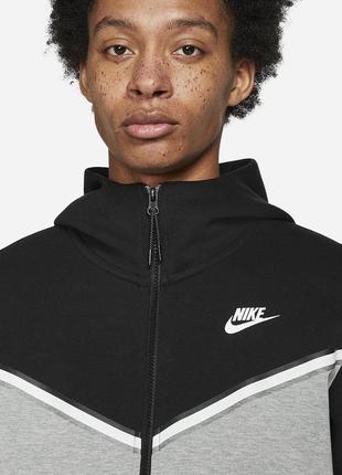 Толстовка nike sportswear hoodie black/grey cu4489-016 xl4 фото