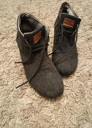 Стильные моднячие ботинки  – батильйоны кежуал дизайнерского американского бренда «toms»