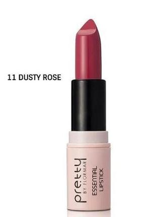 Помада для губ pretty by flormar essential lipstick 011 — dusty rose