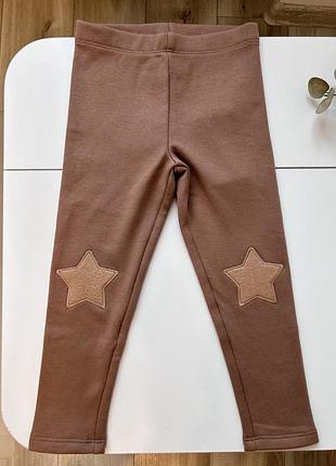 Дитячі коричневі утеплені легінси next