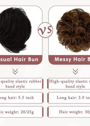 Тонкая прямая взлохмаченная прическа-пучок ruwiss