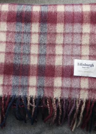 Шарф в клетку из мериносовой шерсти edinburgh