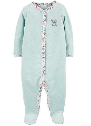 Махровий чоловічок сліп піжама carter’s картерс для дівчинки