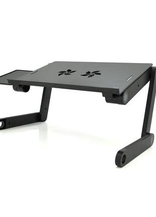 Стіл-підставка під ноутбук aluminium laptop table (430*275) 2 usb fan lv-dn01 q6