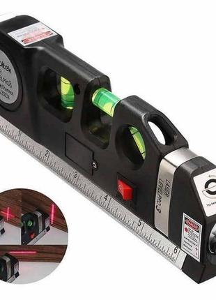 Лазерний рівень із вбудованою рулеткою laser level pro 3 нівелір будівельний
