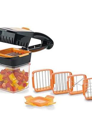 Nicer dicer quick набір для швидкого нарізування 5 в 1 з контейнером | овочерізка | яйцерізка | шинковка