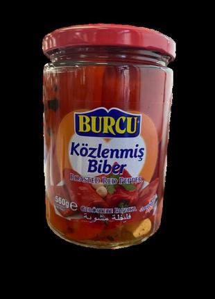 Жареный красный перец burcu 560 г (320г.)  стеклання банка