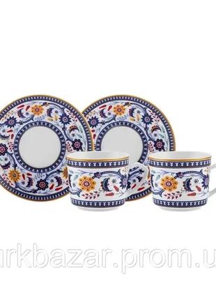 Набір турецьких чашок для кави karaca ıhlamur  2+2  80 мл.