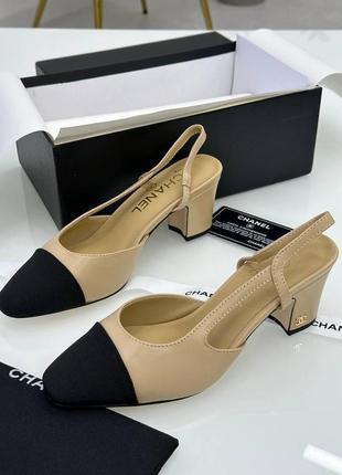 Шкіряні туфлі шанель