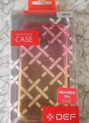 Чохол def samsung galaxy a40 gradient tpu orange1 фото